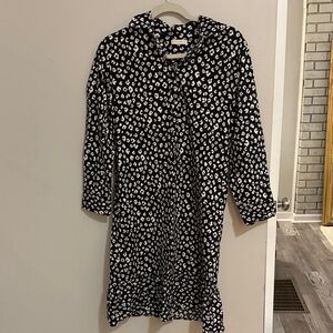 NWOT ANN MASHBURN Black Leopard Patterned Dress
